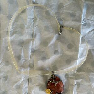 Elegant Brown and Yellow Owl Pendant Necklace